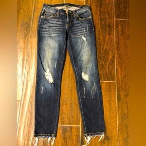 Just Blue size 7/28 Skinny distressed jeans